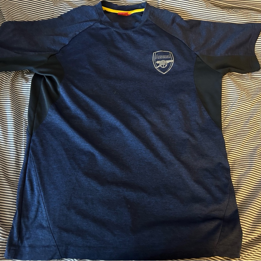 Arsenal FC Warm-Up/Training Jersey - Navy/Black Heather - Size “Men’s” Medium